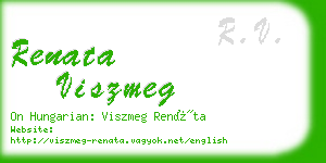 renata viszmeg business card